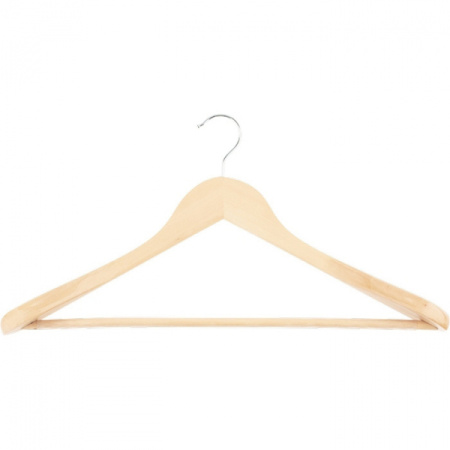 Вешалка деревянная для верхней одежды с антискользящей перекладиной /92915