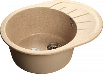Мойка GRANFEST Rondo GF-R580L (580х450) песочный 302