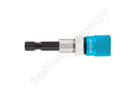 Адаптер для бит с ограничителем и двойным магнитом,1/4"/11317