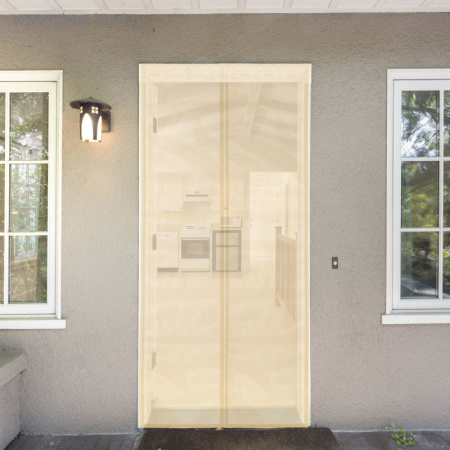 Москитная сетка 80*210см на магнитной ленте желтая 637930