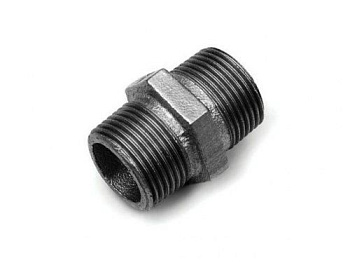 Ниппель нар.-нар. 1 1/4" черный TITAN (KA10470206) (Livarna TITAN)