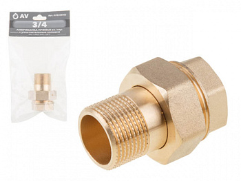 Американка прямая вн.-нар. 3/4" с уплотнительным кольцом AV Engineering (AVE308002)
