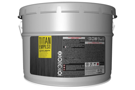 Грунт-эмаль по ржавчине ОРЕОЛ TITAN шоколадно-коричневый RAL 8017 10 кг(8,5л)