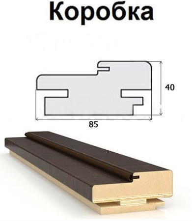 Заготовка прямая 40*85*2150 Тронкайс темный с упл. (комп)