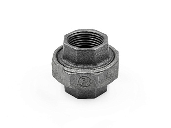 Американка под конус 1 1/2" вн.-вн. чугун черн., AV Engineering