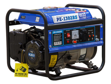 Электростанция (генератор бензиновый) ECO PE-1302RS (1.1 кВт, 230 В, бак 6.0 л, вес 23 кг) PE-1302RS