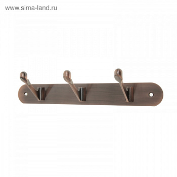 Вешалка 3-х местная арт.309 ,цвет медь  857066