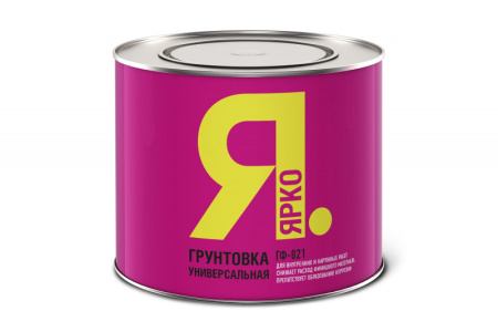 Грунтовка ЯРКО ГФ-021 универсальная серая, банка 1,9 кг