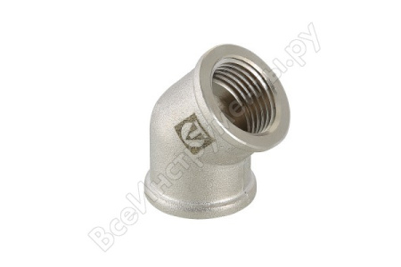 Угольник никель 45, 1/2" вн.р./вн.р.