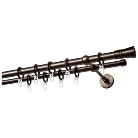 Карниз 684 двухрядный D20 200см Шоколад