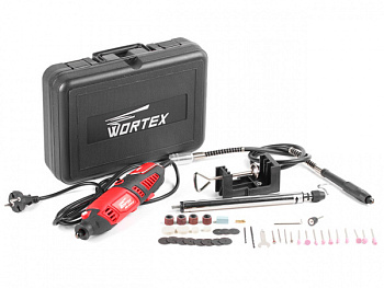 Гравер электрический WORTEX MG 3218 E в чем. + аксессуары (180 вт, 8000-35000 об мин, макс цанга 3.2