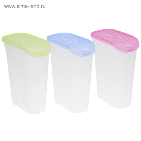 Банка для сыпучих продуктов 15х8,5х20 цвета микс 1204874