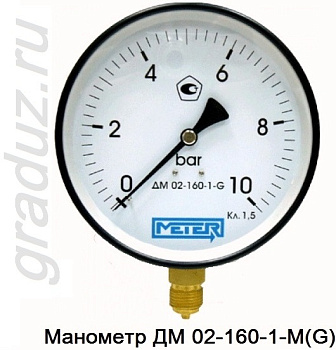 Манометр 0,,,16 bar  ДМ 02-160-1G