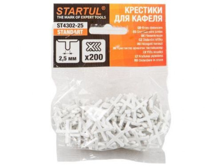 Крестики для кладки кафеля 2,0мм 200шт STARTUL STANDART (ST4302-20/ST4404-20)