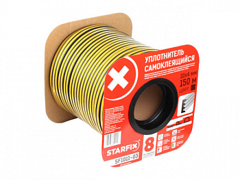 Уплотнитель "E" черный 10х4мм 150 м STARFIX (SF1011-03)