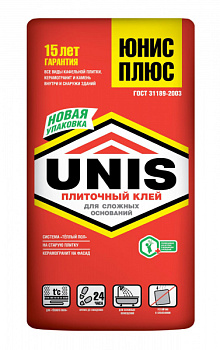 Клей плиточный Юнис Плюс 25 кг.