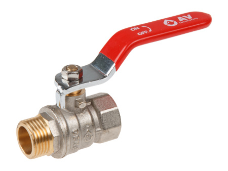 Кран шаровый 1/2" нар.-вн. ручка PN30 AV Engineering (AVE140012)