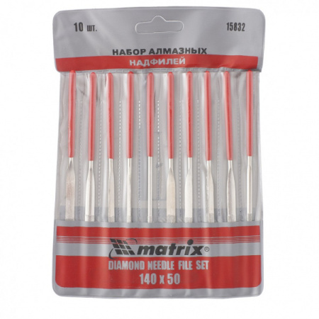 Набор надфилей алмаз 140х50х3 10шт/15832