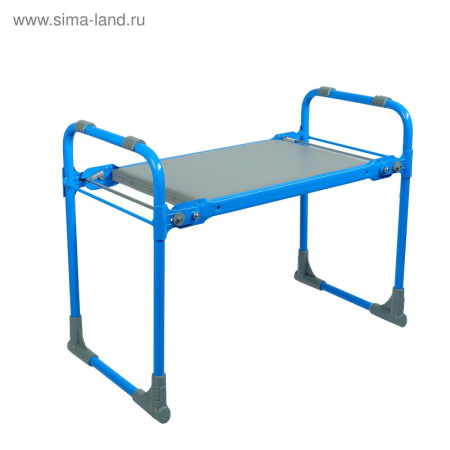 Скамейка-Перевертыш садовая складная 56х30х42, 5 см, голубая макс. нагрузка 100 кг 3275882