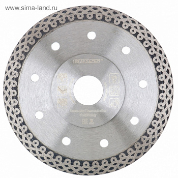 Диск алмазный, 115 х 22,2 мм, тонкий, сплошной (Jaguar), мокрая резка Gross/73052