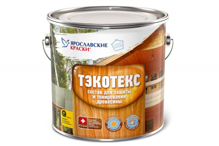 Состав ТЭКОТЕКС для защиты и тонирования древесины золотой дуб, ведро 2,1 кг