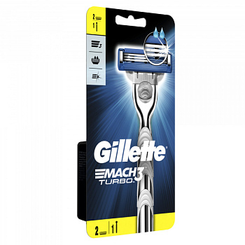 Бритва с 2 смен. кас. GILLETTE MACH3 Turbo