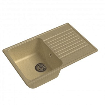 Мойка композитная GRANFEST QUARZ GF-Z 78  чаша+крыло740*480 (бежевый)  444915
