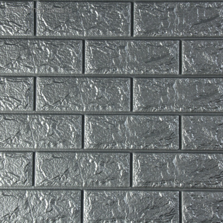 Самоклеящаяся ПВХ панель "Серый кирпич" 70х77см /4012140