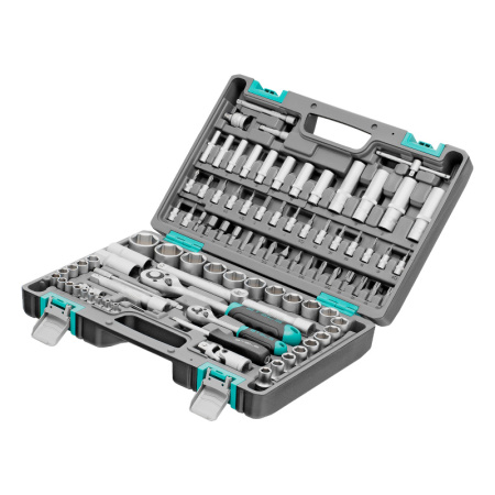 Набор инструментов, 1/2", 1/4", CrV, пластиковый кейс 94 предмета Stels/14106