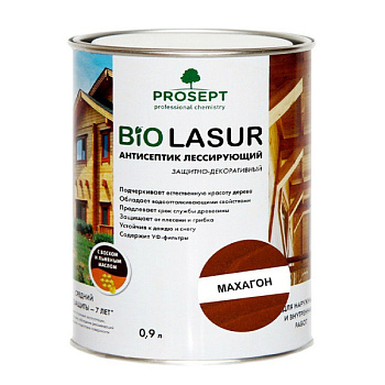 PROSEPT BIO LASUR - антисептик лессирующий защитно-декоративный; Махагон 2,7л