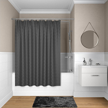 Штора для ванной комнаты, 200*180 см, полиэстер, Basic, IDDIS B35P218i11