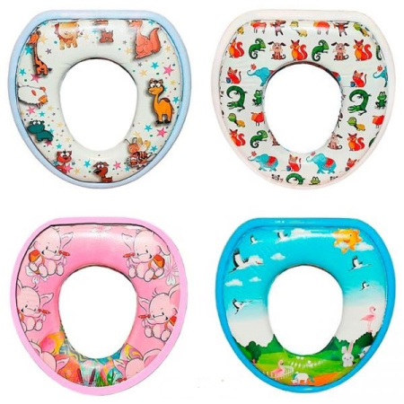 Сиденье для унитаза Мягкое детское в ассортименте (без ручек) 