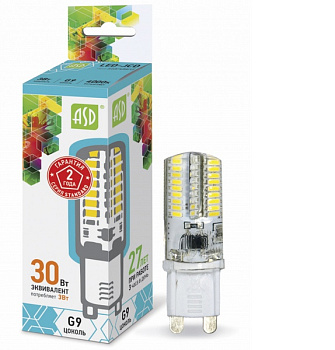 Лампа 3 Вт G9 4000К ASD светодиодная