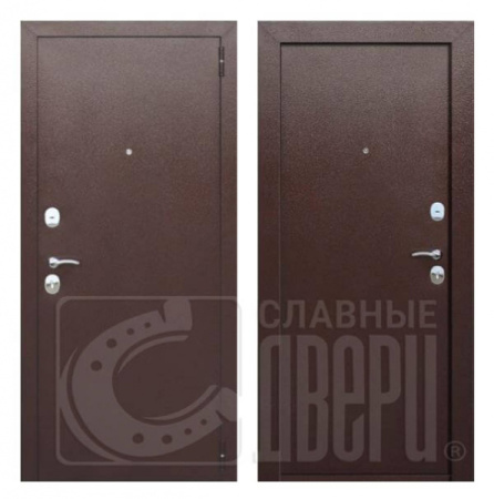 Дверь металлическая Гарда медный антик металл\металл (860х2050R)/Ferroni/047