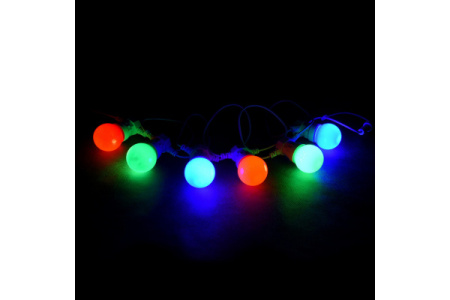 VEGAS 24V Электрогирлянда-конструктор Лампы 6 шт, (6*8 цветн. LED ламп), бел. провод, 2,4м 55040
