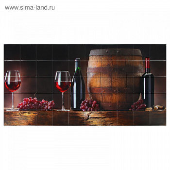 Панель ПВХ плитка Вино 485х960/3328026