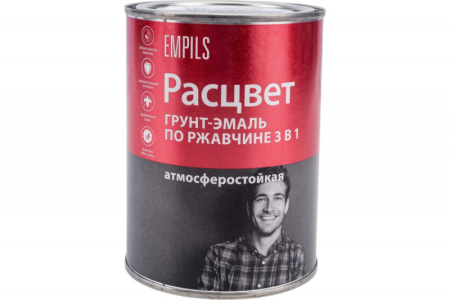 Грунт-эмаль по ржавчине алкидная "РАСЦВЕТ" синяя 1.9 кг