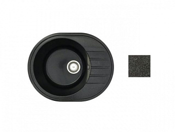 Мойка кухонная из искусственного камня RIO черный, 570х450 mm, AV Engineering (AV580450RBKA)