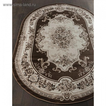 Ковёр овальный Valencia deluxe 4015, размер 80x150 см, цвет brown/5474119