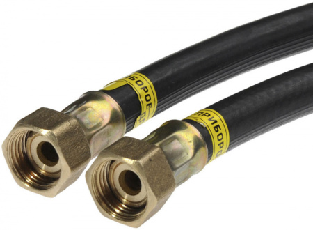 Рукав соединительный  для газовых  приборов резиновый 1/2, 3 м вв