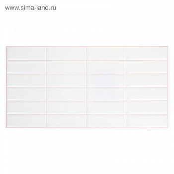 Панель ПВХ Плитка Белая розовый шов 955*480/1318095