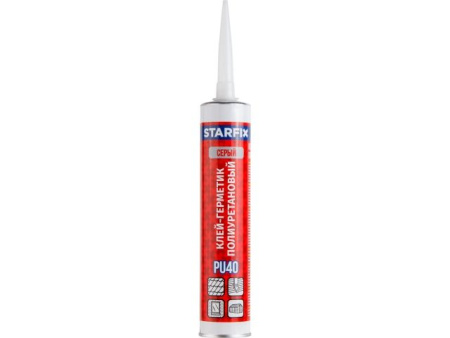 Клей-герметик полиуретановый PU40 STARFIX, серый 300 мл (SM-30218-1)
