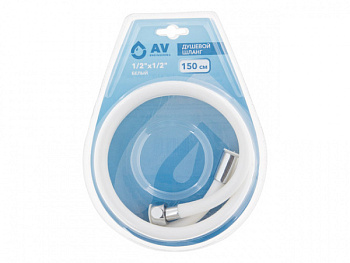 Душевой шланг1/2"х1/2" 150см AVSSS-045 бел. AV Engineering (AVSSS-045)