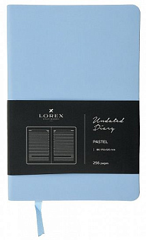 Ежедневник В6 недат. LOREX DOLCE 80л. мягк. облож, цвет голубой /218379
