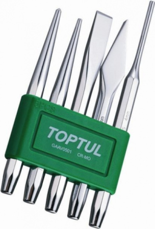 Набор выколоток и зубил 5пр. TOPTUL (GAAV0501)