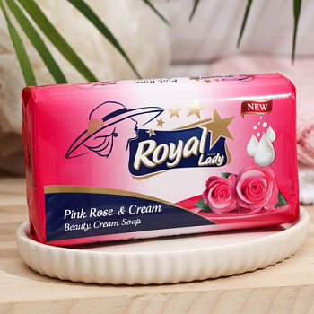 Мыло Royal Lady "Розовая Роза и Молоко", 140 г/9192746