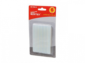 Клеевые стержни WORTEX (универс., 11.2х100 мм, 6 шт в блистере)(GS1110U00011)