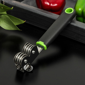 Точилка для ножей Lime, 18.3×3.5 см, цвет чёрно-зелёный 7139530