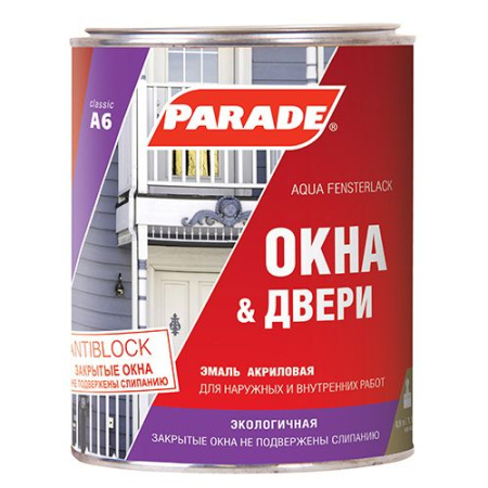 Эмаль PARADE A6 Белая полуглянц. 0,9л