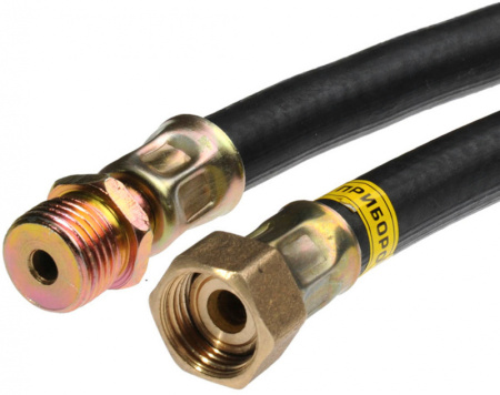 Рукав соединительный  для газовых  приборов резиновый 1/2, 4 м вн